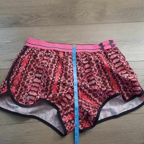 Under Armour Shorts Women Small Pink Black Athletic Athleisure Moisture Wicking - Picture 5 of 7